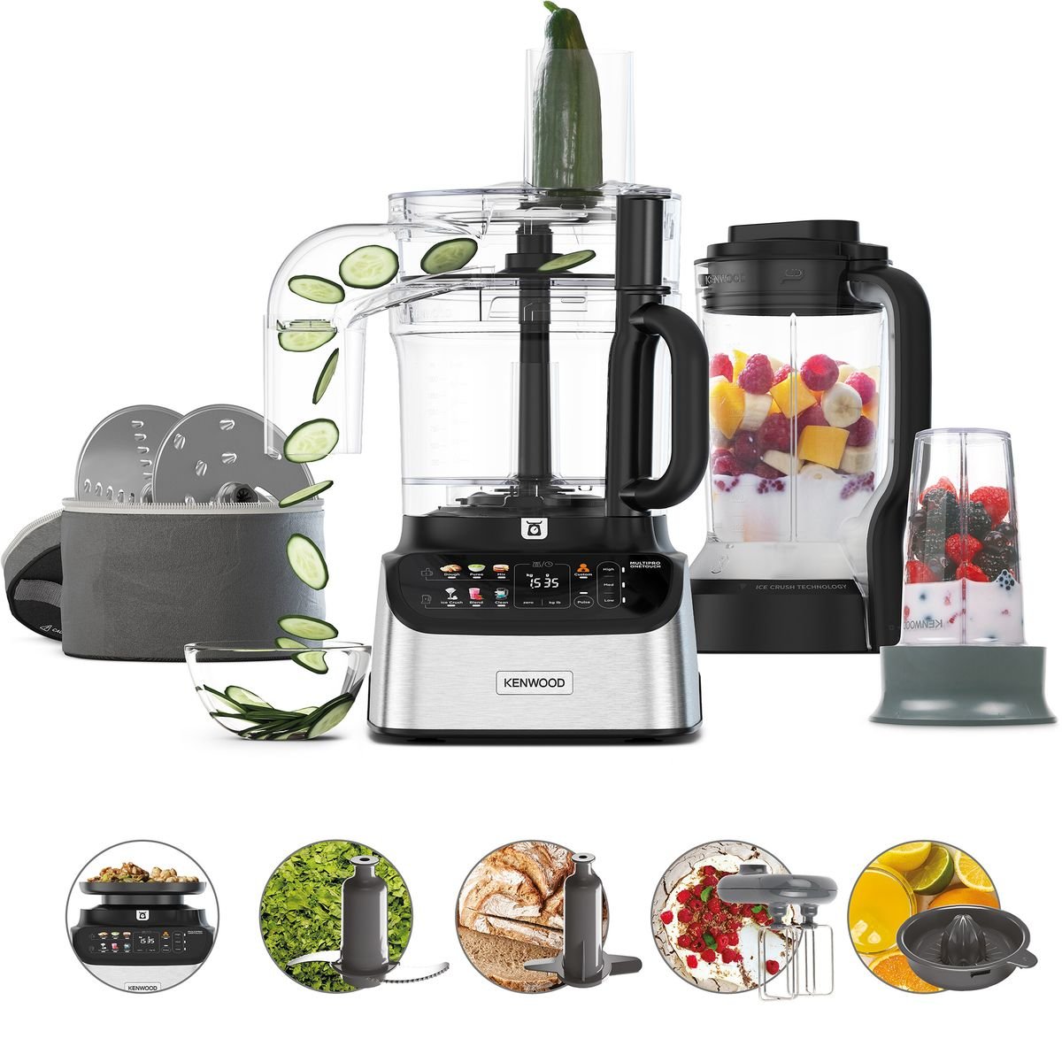 Kenwood - MultiPro One Touch Food Processor + Express Serve - FDM73.850SS