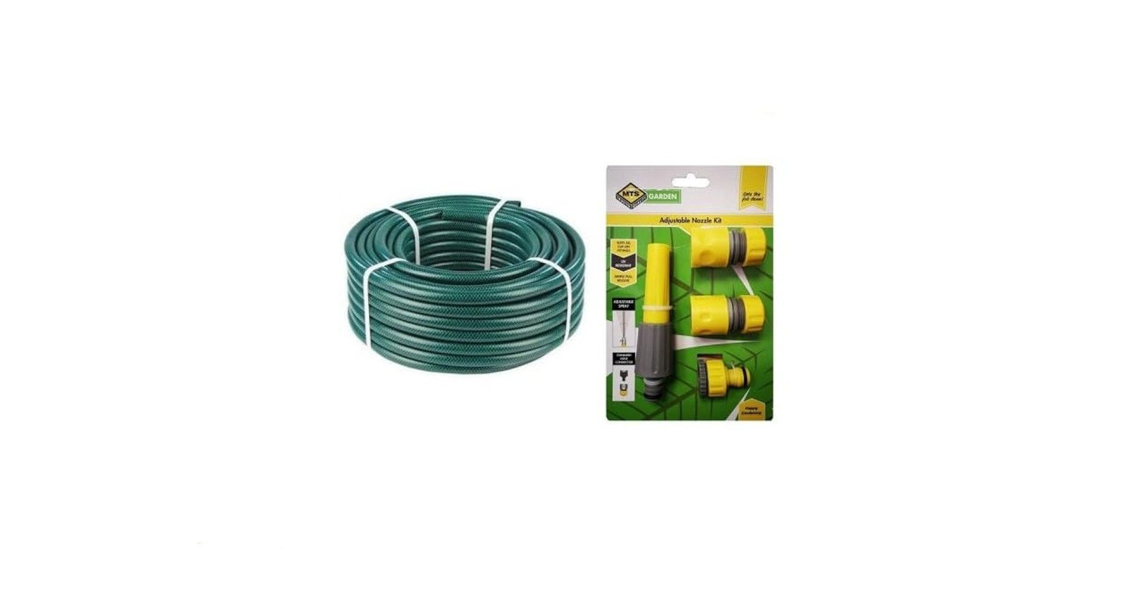 MTS Hose Pipe Fittings and Nozzle Set 4 Piece (12mm 1/2")