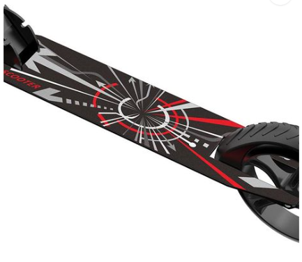 Foldable Aluminum Scooter with Adjustable Handlebar (Black)