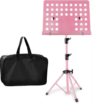 Adjustable 150cm Orchestral Sheet Folding Music Stand (Macaron Pink)