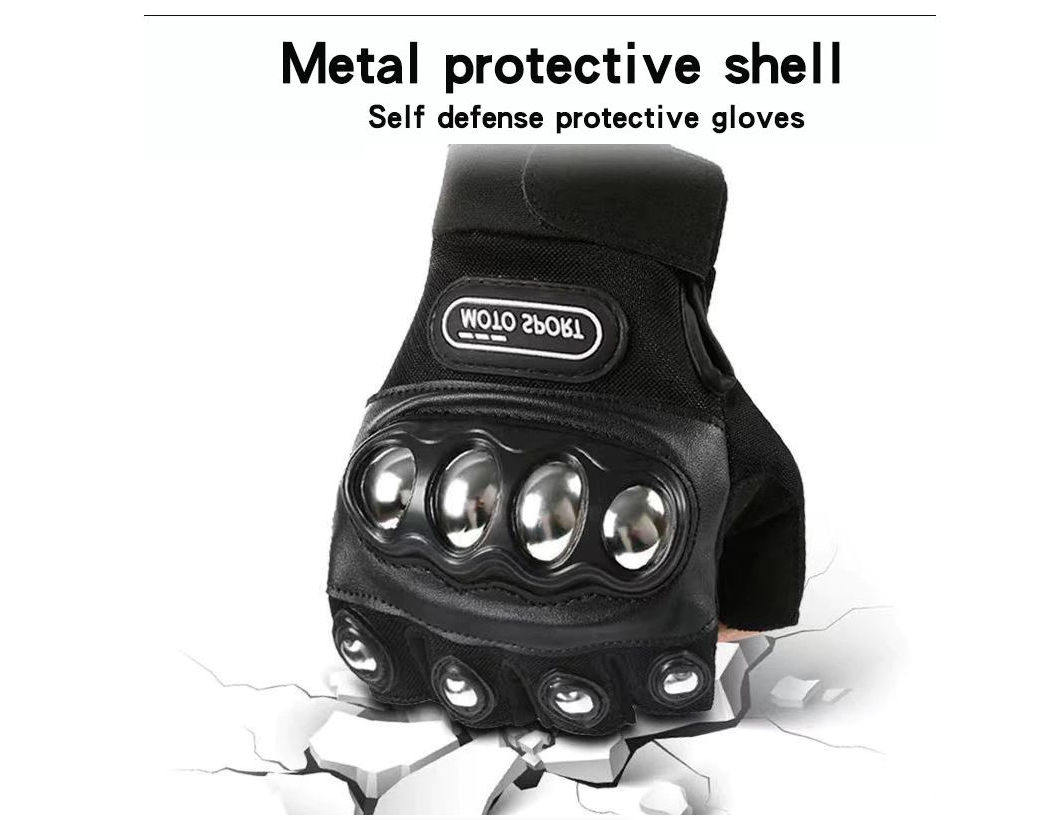 Half Finger Steel Knuckles Gloves JY-117