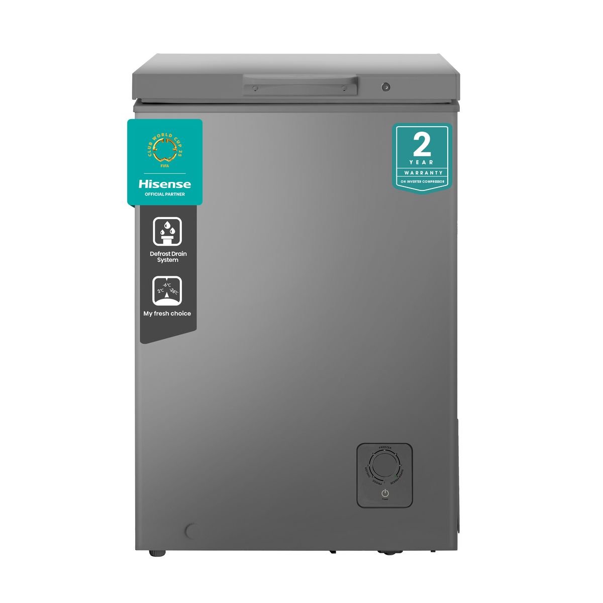 Hisense 95L Chest Freezer - Metallic