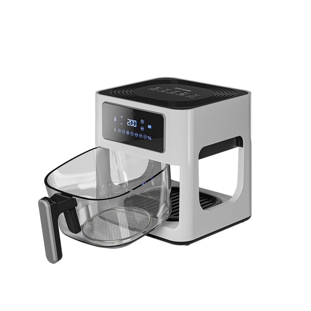 Porodo LifeStyle 5L Glass Pot Air Fryer - White