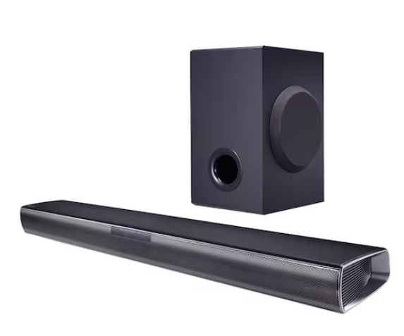 LG SQC1 Bluetooth 2.1 Channel 160W Soundbar with Wireless Subwoofer, remote and Optical connection