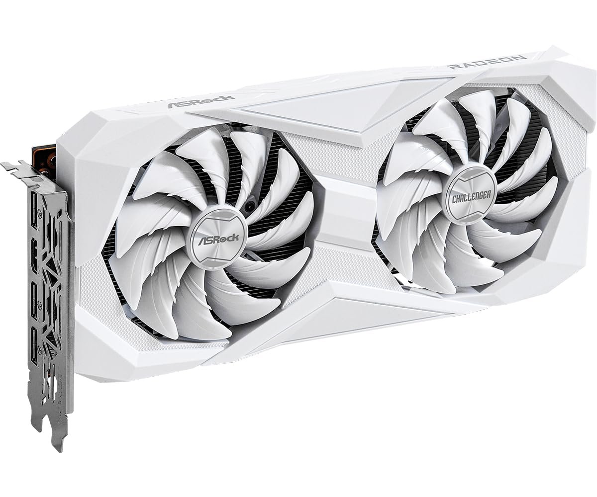 ASRock Radeon RX6600 Challenger D 8GB GDDR6 128-BIT Graphics Card - (White)