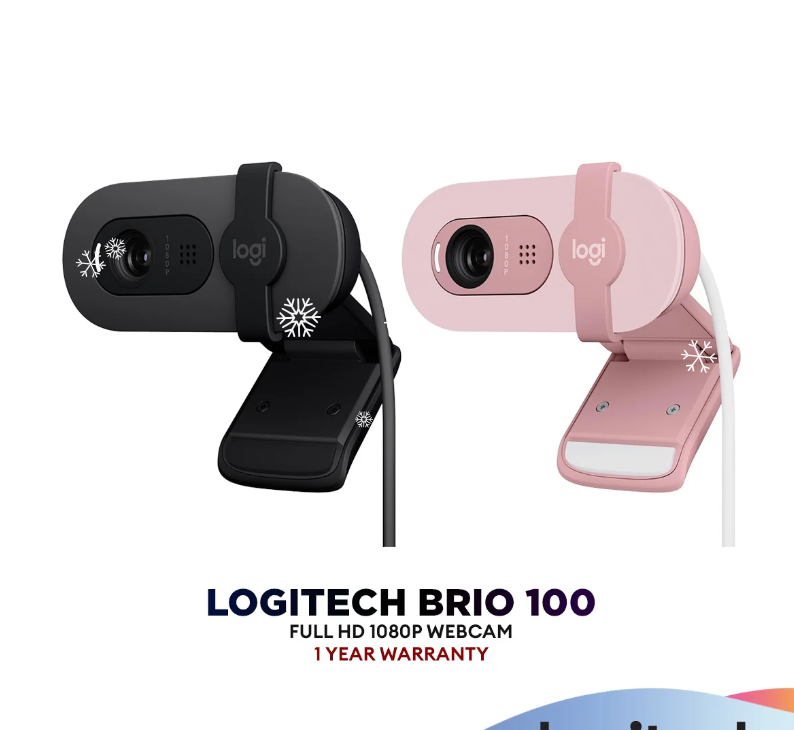 Logitech Brio 100 Full HD Webcam (Black/Pink)