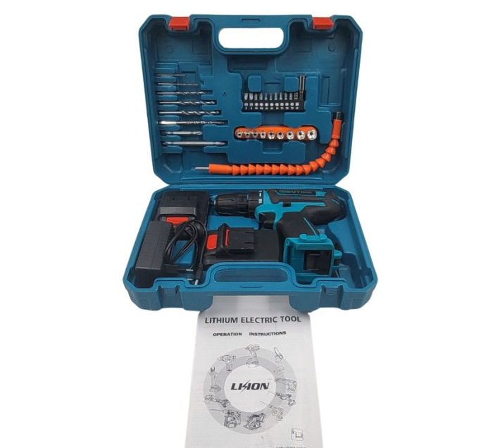 24V Cordless Rechargeable Lithium-Ion Drill and Screwdriver Set