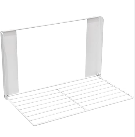Foldable Magnetic Storage Rack – Japanese Design for Washing Machines (White)