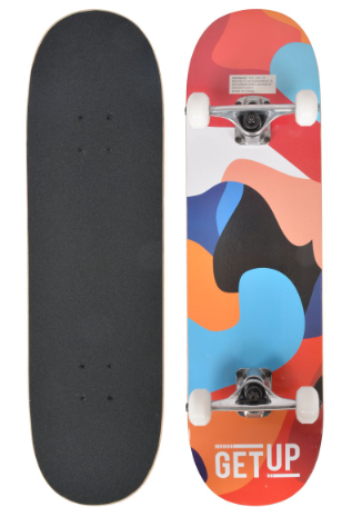 GetUp Slide 8-Ply Chinese Maple - 7.75" x 31.5" (Red) Skateboard