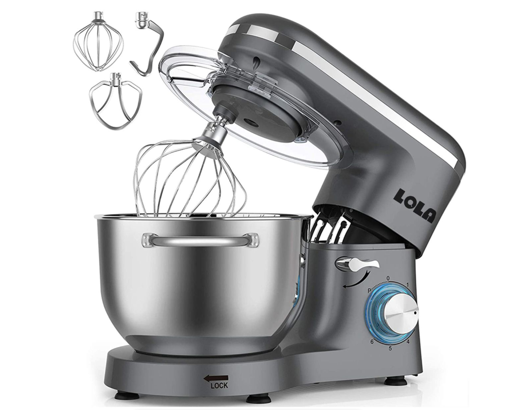 Lola (1100W) 6.2L Kitchen Machine Stand Mixer Stand Bowl Mixer (Grey)