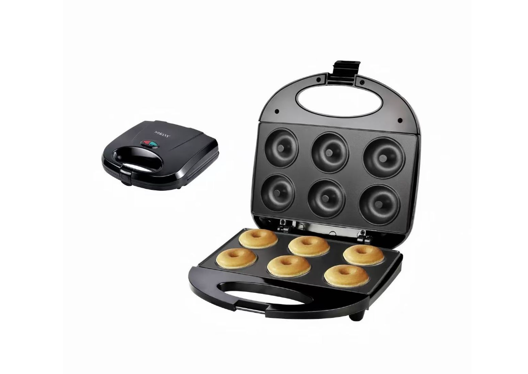 Electric Mini Donut Maker - 6-Hole Non-Stick Machine